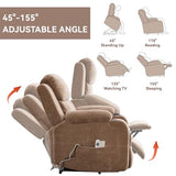 Eafurn Power Lift Recliner Chair for Elderly with Massage and Heat, Heavy Duty Electric Living Room Reclining Chair with 8-Point Vibration & Lumbar Heating, Dual USB Ports, 2 Cup Holders