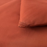 Caressma Full Comforter Set Burnt Orange, Soft Prewashed Solid 3 Pieces Bedding Comforter for All Seasons,Fluffy Microfiber Terracotta Boho Comforter (79"x90") for All Seasons with Pillowshams Caressma