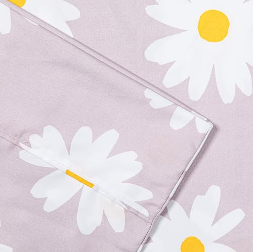 Pointehaven Bedding Full Bed Sheet Set- 4 Pieces Bedding- 100% Polyester Microfiber- Super Soft Easy Care Bed Linen Set - Breathable, Deep Pockets, Extra Soft (Full Daisy) Pointehaven