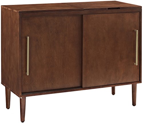 Crosley Furniture Everett Mid-Century Modern Media Console, Mahogany