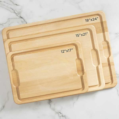 Personalization Universe Favorite Family Recipe Personalized Hardwood Cutting Board with Juice Well and Grip Handles, Customized with Your Favorite Recipe - 12"x17" Personalization Universe