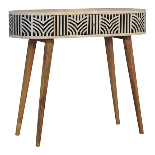 YuanDesign Artisan Furniture Solid Wood Edessa Bone Inlay Console Table YuanDesign