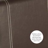 Linon Home Decor Milano Bar Stool, Medium Dark Walnut, 30-Inch Linon