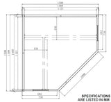 Saferwholesale 3-4 Person Corner FAR Infrared Sauna Canadian Hemlock - Maui Saferwholesale