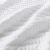 ROARINGWILD White Twin Size Quilt Bedding Sets with Pillow Sham, Lightweight Soft Bedspread Coverlet, Quilted Blanket Thin Comforter Bed Cover for All Season, 2 Pieces, 68x90 inches ROARINGWILD