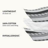 Homzard King Size Comforter - 100% Cotton, Black White Striped King Quilt Bedding Set,Black Grey Plaid Striped Bedding King,Farmhouse Lightweight Comforter for Bed,All Season Homzard