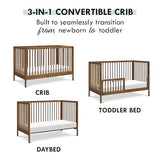 DaVinci, Birdie 3-in-1 Convertible Crib, Walnut, Easy Assemble, Greenguard Gold Certified DaVinci