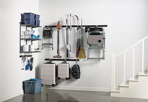 Rubbermaid Fasttrack Rail Storage 36"x12" 3-Shelf Kit, 350 lbs. Per Shelf, for Home/Garage/Shed/Workshop Organization Rubbermaid