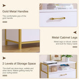 VECELO Shoe Storage Cabinet with 2 Flip Entryway Modern Slim Hidden Freestanding Organizer with Metal Legs for Narrow Hallway, Living Room, Large Capacity, White, 2-Drawers VECELO