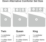downluxe Lightweight Plaid Comforter Set (Twin) with 1 Pillow Sham - 2-Piece Set - Red/White Plaid - Down Alternative Reversible Comforter downluxe