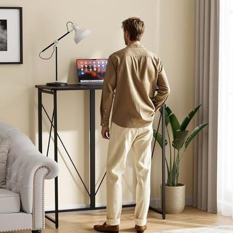 AIWOPET Folding Standing Desk, 39" Foldable Standing Desk, Collapsible Sit Stand Desk for Walking Pad Treadmill Home Office Living Room and Bedroom, 19.68" D x 39.37" W x 43.3" H, Black AIWOPET