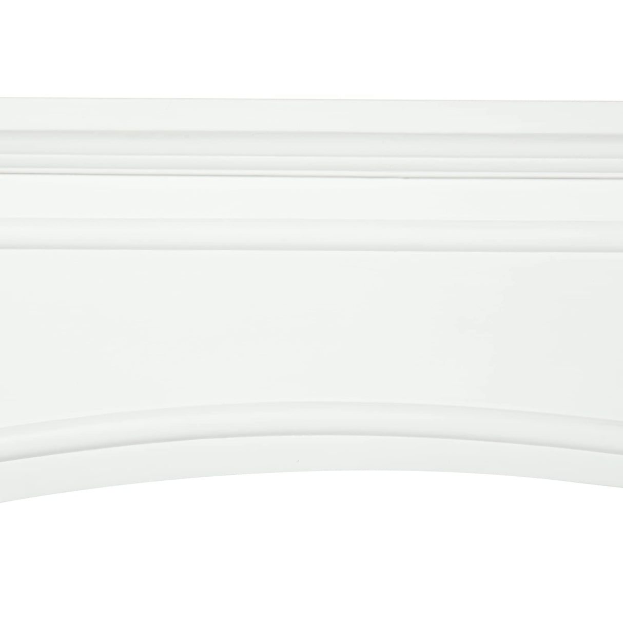 HOMCOM Modern Fireplace Mantel, Surround Mantels for Fireplace with Decorative Pattern Interior Width 29" White HOMCOM