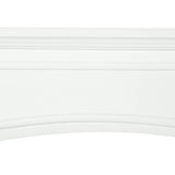 HOMCOM Modern Fireplace Mantel, Surround Mantels for Fireplace with Decorative Pattern Interior Width 29" White HOMCOM