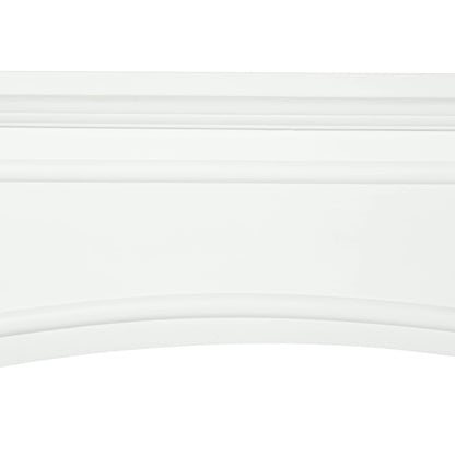 HOMCOM Modern Fireplace Mantel, Surround Mantels for Fireplace with Decorative Pattern Interior Width 29" White