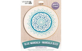 LEISURE ARTS Embroidery Kit 8" Blue Mandala- Embroidery Kit for Beginners - for Adults - Cross Stitch Kits Cross Stitch Kits Beginners Patterns