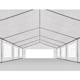 AMERICAN PHOENIX Party Tent 16x26 ft Heavy Duty Canopy Shelter Gazebo for Wedding Event Fair with Roof with Sidewalls and Windows White and Blue Event Tents AMERICAN PHOENIX