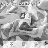 Drucon Boho King Size Aztec Quilt Set 3 Pieces Grey Ultra Soft Lightweight Quilt Beddding Set, Microfiber Bohemian Bedspread Coverlet Set with 2 Pillowcases for All Season (King, 104"x90") Drucon
