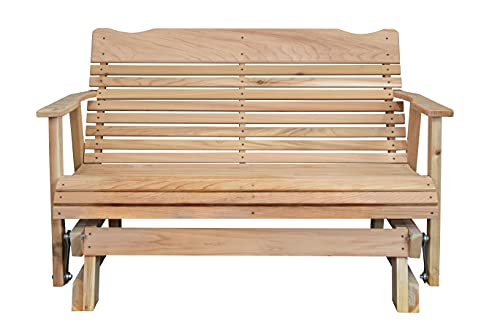 Kilmer Creek 4' Natural Cedar Outdoor Porch Glider, Amish Crafted Kilmer Creek