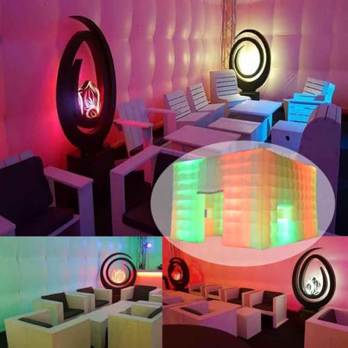 16FT Inflatable Club Night Party Tent with LED Light and Blower Adjustable to Multiple Colors Inflatable Night Club Tent for Adults SAYOK