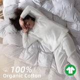 WENERSI Goose Feather Down Fiber Comforter King Size,100% Organic Cotton Duvet Insert,All-Season Luxury Duvet Insert with Baffle Box Design, 750+Fill Power Hotel Collection Bedding Comforter WENERSI