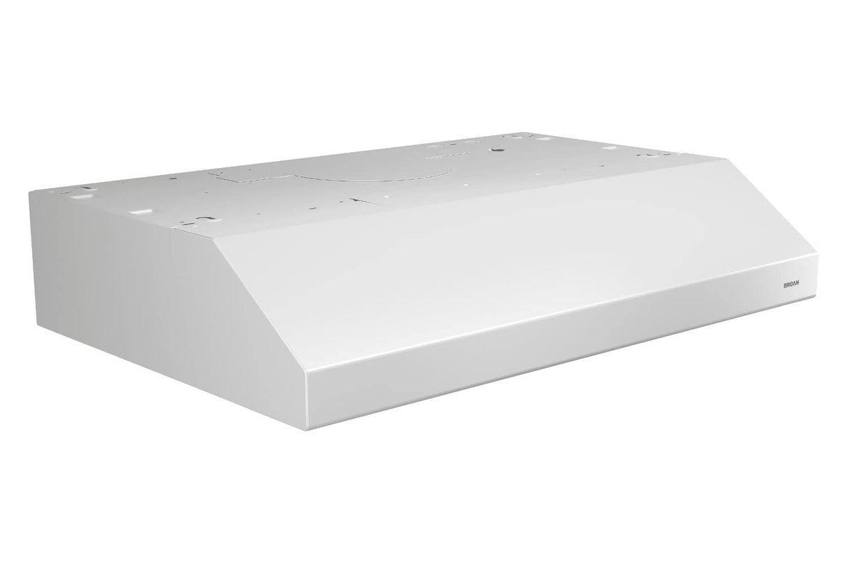Broan-NuTone BCSD130WW Glacier 30-inch Under-Cabinet 4-Way Convertible Range Hood with 2-Speed Exhaust Fan and Light, 300 Max Blower CFM, White Broan-NuTone