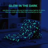 Givjoy Foldable Floor Mattress for Kids, Glow in The Dark Purple Horse Toddler Washable Folding Floor Mat for Nap Daycare, Child Trifold Futon Sofa Bed with Storage Bag for Playroom Girls and Boys Givjoy