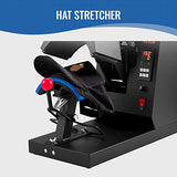 VEVOR 4-in-1 Hat Heat Press, 6x3inches Heating Platen Cap Heat Press Machine, Sublimation Transfer Hats Caps, LCD Digital Control with Four Replaceable Heating Pads (6x3/6.7x2.7/6.7x3.8/8.1x3.5) VEVOR