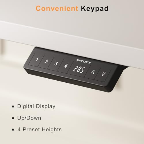 WALKINGDESK 48x24 Inches Whole Piece Electric Standing Desk, Seamless One Piece Height Adjustable Sit to Stand up Desk for Home Office, Ergonomic Computer Workstation, White WALKINGDESK