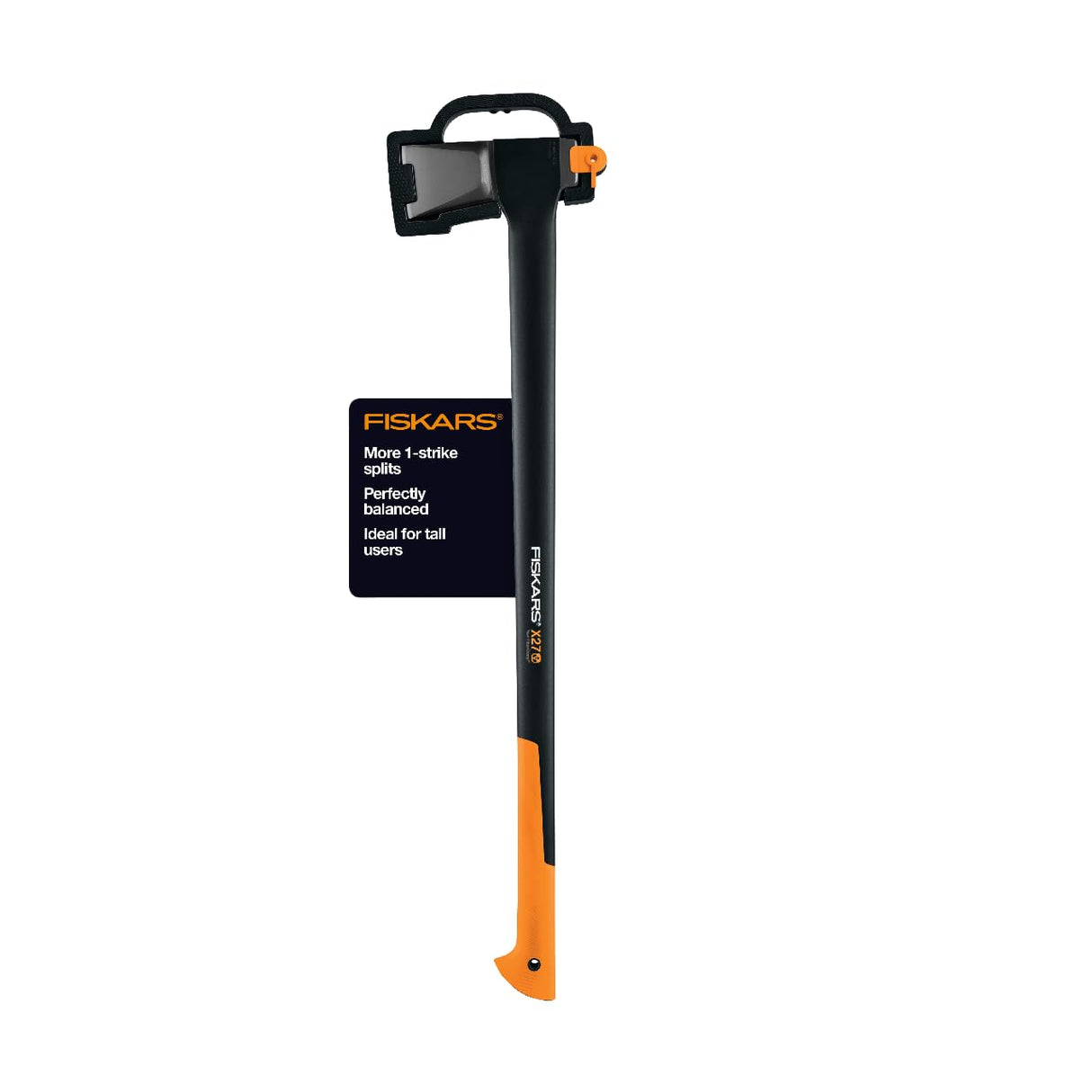 Fiskars X27 Super Splitting Axe, 36" Wood Splitting Axe for Medium to Large Size Logs with Shock-Absorbing Handle, Split Firewood, Forged Steel Blade, Bushcraft Gear and Camping Hatchet Fiskars