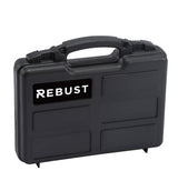 REBUST Lockable Hard Gun Case ; TSA Approved Lock Firearm Travel Case ; Revolver, Pistol, Handgun Hard Case with Foam Interior ; Shockproof Gun Storage & Carrying Case, Black 12.5 x 10.3 x 3.15 Inch REBUST