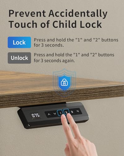 FEZIBO Standing Desk with Keyboard Tray, 48 x 24 Inch Adjustable Height Sit Stand Desk with Memory Presets for Home Office, Ergonomic Computer Workstation, Rustic Brown FEZIBO