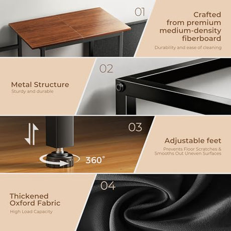 Qlearsoul Vinyl Record Stand, 3-Tier Record Player Table with Left and Right Storage for Living Room Bedroom Qlearsoul