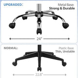 Yaheetech Office Desk Chair Mid-Back Leather Computer Chair Height Adjustable Ergonomic Executive Chair w/Lumbar Support Comfy Thick Padded Armrests and Seat, White Yaheetech
