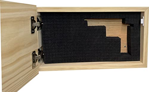 American Flag Concealed Gun Cabinet, Hidden Gun Storage American Flag (Natural) Bellewood Designs