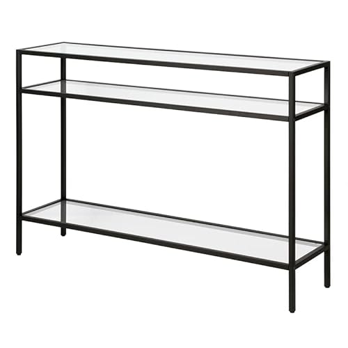 Siviline 42'' Wide Rectangular Console Table in Blackened Bronze Henn&Hart