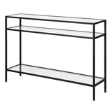 Siviline 42'' Wide Rectangular Console Table in Blackened Bronze Henn&Hart