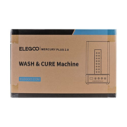 ELEGOO Mercury Plus 2.0 Wash and Cure Station Washing and Curing Machine Resin Curing Station for LCD/DLP/SLA 3D Printed Models with Rotary Curing Turntable and Washing Bucket - WoodArtSupply