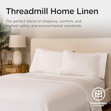 Threadmill 100% American Supima Cotton Sheets King Size - 1000 Thread Count, 4Pc King Size Sheet Set, Smooth Sateen Sheet, Ultra Luxury Bed Sheet, 17" Deep Pocket King Sheet Set - White Sheets Threadmill