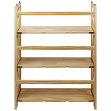 Casual Home Montego 3-Shelf Folding Bookcase, Natural , 27.5" Wide Casual Home