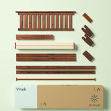 Zinus Vivek King Wood Platform Bed Frame with Headboard in Antique Espresso Zinus