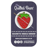The Quilted Bear Needle Minder - Needle Minder Magnet for Keeping Sewing & Embroidery Needles, Cross Stitch Needles Safe When Stitching Cross Stitch Supplies & Embroidery Supplies (Strawberry)