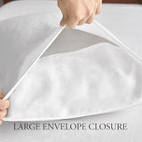DAPU Pure Linen Sheets Set, 100% French Linen From Normandy, Breathable and Durable For Hot Sleepers, 4 Pcs Set - 1 Flat Sheet, 1 Fitted Sheet, 2 Pillowcases (White, Queen) DAPU