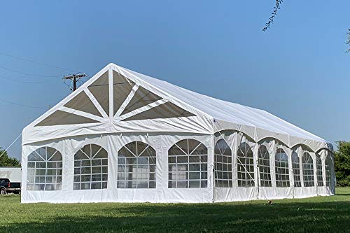 DELTA 40'x20 PVC Marquee Tents for Parties, Outdoor Wedding Party Tent, Heavy Duty Fire Retardard Waterproof Canopy, Outdoor Event Shelter Gazebo + 7 Storage Bags DELTA