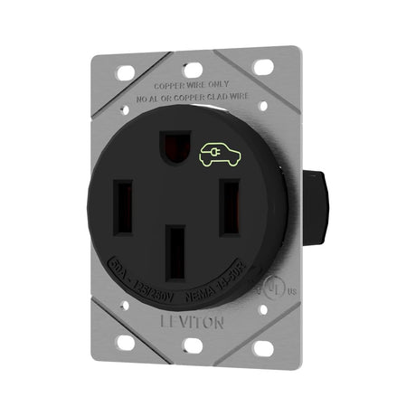 Leviton 1450R 50 Amp EV Charging Receptacle/Outlet, Heavy Duty Leviton