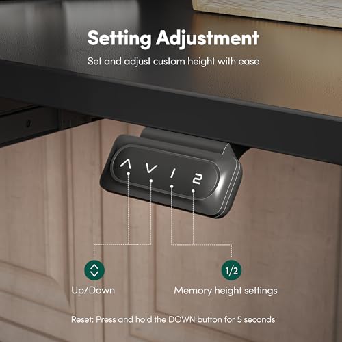 FEZIBO Standing Desk with Keyboard Tray, 63 × 24 Inches Electric Height Adjustable Desk, Sit Stand Up Desk, Computer Office Desk, Black FEZIBO