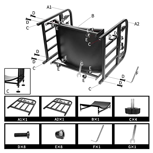 Firewood Rack Outdoor-Heavy Duty Indoor Wood Storage Black Powder Coated Steel Log Rack Wood Holder for Fireplace,Patio, Wood Pile Storage Stacker Organizer with Christmas Elements HomeJayde