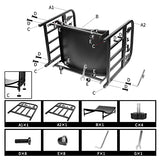 Firewood Rack Outdoor-Heavy Duty Indoor Wood Storage Black Powder Coated Steel Log Rack Wood Holder for Fireplace,Patio, Wood Pile Storage Stacker Organizer with Christmas Elements HomeJayde