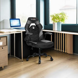 N-GEN Video Gaming Computer Chair Ergonomic Office Chair Desk Chair with Lumbar Support Flip Up Arms Adjustable Height Swivel PU Leather Executive with Wheels for Adults Women Men (Grey) NEO CHAIR