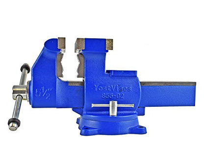 Yost Vises 855-D2 Industrial Grade Reversible Vise, 5.5", Blue - WoodArtSupply