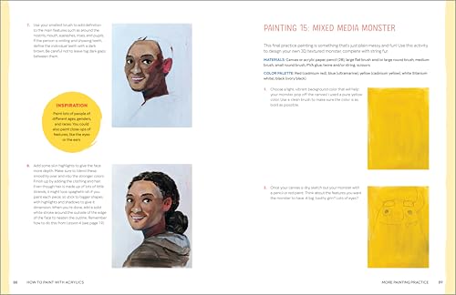 How to Paint with Acrylics: An Art Book for Kids Ages 8 to 12 WoodArtSupply